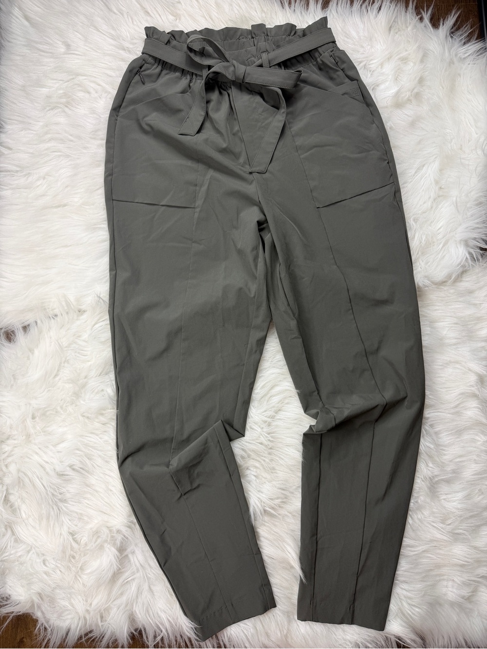 Paper Bag Tie-Waist Pants
